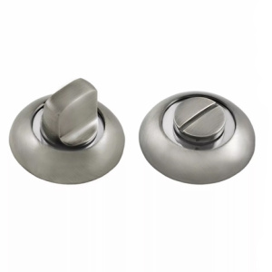 Накладка дверная круглая с заверткой,никель/хром