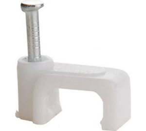 Скоба кабельная плоская 4х2мм белая (20шт) 30323 7 duwi (4808770)