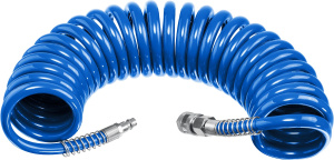 Воздушный шланг спиральный 5м 8х12мм 15 бар ЗУБР 6472-05