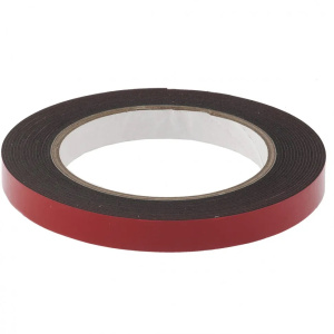 Лента клейкая на вспененной основе 12мм*5м усиленная двусторонняя черная Matrix 89083