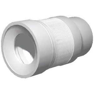 Слив для унитаза АНИ выпуск 110мм 190-370мм (гладк.) К821 32119