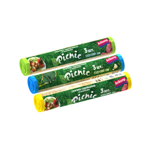 Скатерть одноразовая PICNIC 110*180см 25мкм (3шт) Avikomp
