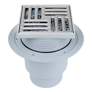 Трап АНИ верт.вып.110 нерж. 15*15 регул. TQ1712 (сухой затвор)