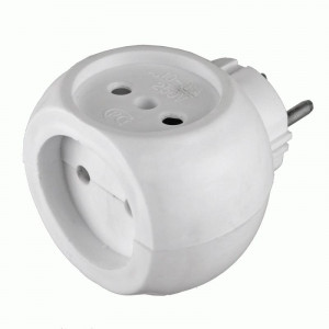 Тройник 3роз.  6А 220В белый Rexant 11-1063