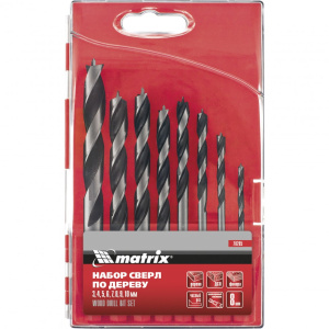 Набор сверел 3-10мм (8шт) 6-гранный хвостовик Matrix 70285