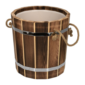 Запарник Банные штучки-33331 10л обожженная липа с пласт. вставкой