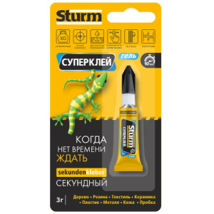 Суперклей-гель (3г) единичный блистер STURM 07-17-27