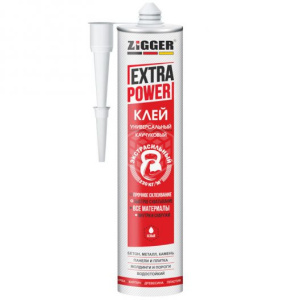 Клей каучуковый ZIGGER EXTRA POWER экстрасильный белый (380г) 03-02-19