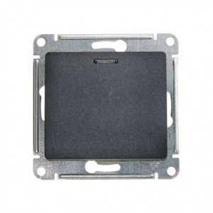 Выключатель 1-кл Glossa с подсветкой в рамку антрацит GSL000713