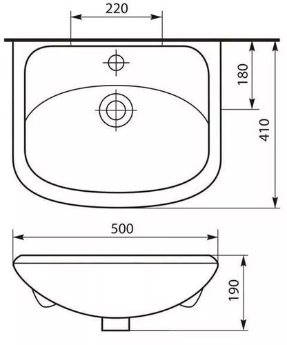 Умывальник Уют 50 мебельный белый б/к Киров ROSA 89464