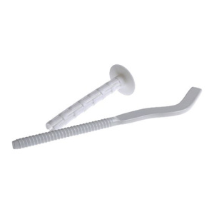 Кронштейн д/радиатора с дюбелем 9*190 белый сплющ. BIMETTA 10010 / 28230