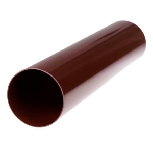 Труба водосточная б/муфты 80мм MUROL коричневая 3м 12806