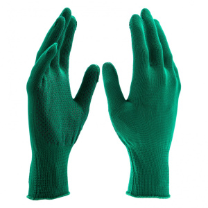 Перчатки из синтет. нити 13 кл. цвет изумрудный L Россия 67828