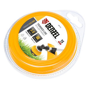 Леска для триммера квадрат 2ммх15м блистер Flex cord Denzel 96115