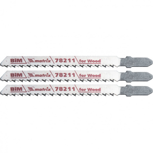 Полотно для эл. лобзика по дереву 3шт.T101BF 75*2,5мм Bimetal Matrix 78211