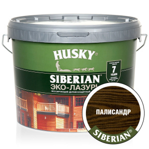 Деревозащитный состав Эко-Лазурь п/матовая палисандр Husky Siberian (9л) 25229