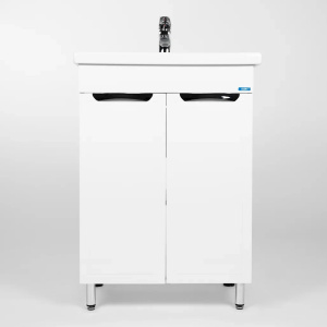 Тумба Лима (COMO 60) 2 двери, белая 43х56х82 без умывальника 10691