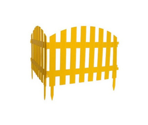 Забор декоративный 2 "Палисадник"желтый 28 см/3м