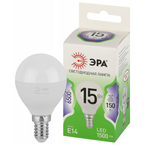 Лампа светодиодная LED 15 Вт 1500Лм 6500К шар холодный E14 220-240В LED P45-15W-865-E14 Green Line