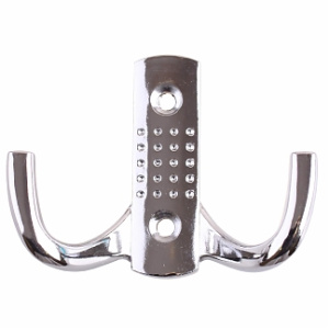 Крючок двойной перфорированный хром (1шт)