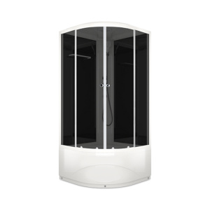 Кабина CLASSICA 80х80 высокий, тонир.стекло, черн.стен., бел.проф. MB01032 17947