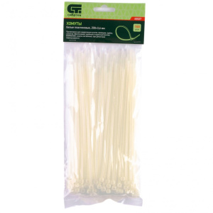 Хомут 200х3,6мм пласт.белые (100шт) Сибртех 45527