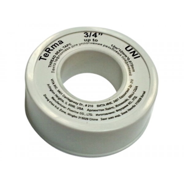Лента ФУМ UNI 3/4" 12м*12мм*0,076мм TeRma10031 / 20151