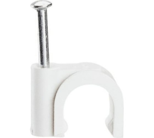 Скоба кабельная круглая 4мм белая (20шт) 30303 9 duwi (3755445)