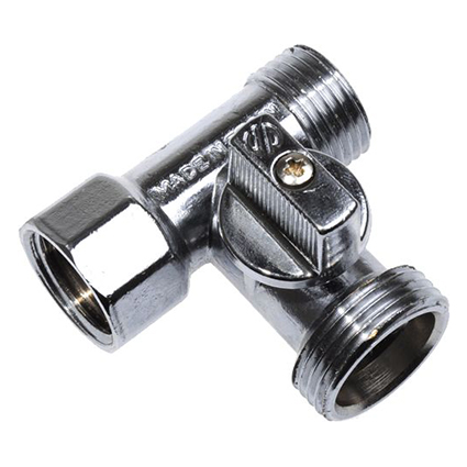 Кран д/стиральной машины 3-х проходной мат. 1/2"х3/4"х1/2" ш/ш/г 210061