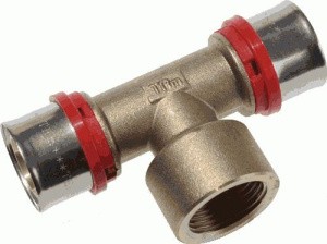 Тройник пресс 20*1/2*20" с вн.рез. красн.кольцо TRm02405