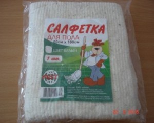 Салфетка д/пола 80х100см хлопок бел AST 580156