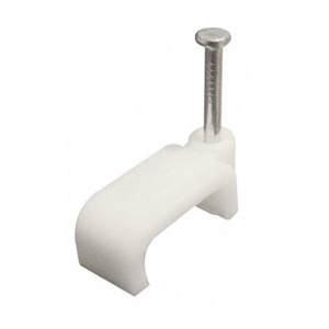 Скоба 10мм плоская пластиковая (100шт)