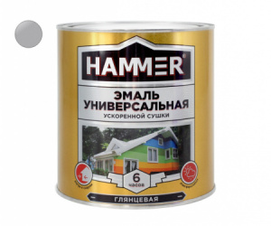 Эмаль унив. уск/суш HAMMER светло-серая (2,7кг)