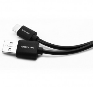 Кабель ERGOLUX ELX-CDC02P-C02 ПРОМО USB Type-C 1м черный 861364