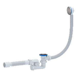 Сифон д/ванны  ANI 1.1/2"*40 с вып. регулир. клик-клак с гиб. трубой 40/50 ЕС255S  89073