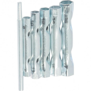 Набор ключей-трубок торцевых 8х17мм вороток оцинкованные (6шт) Sparta 137405