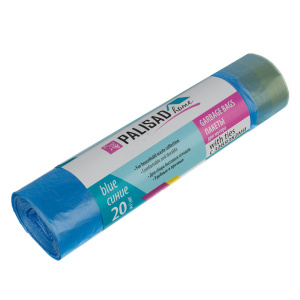 Пакеты для мусора 60л*20шт синие с завязками Home Palisad 927205