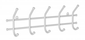 Вешалка настенная Норма-5 5 крючков белый ВН24Б