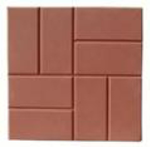 Плитка тротуарная 400*400 8-Кирпич красная 