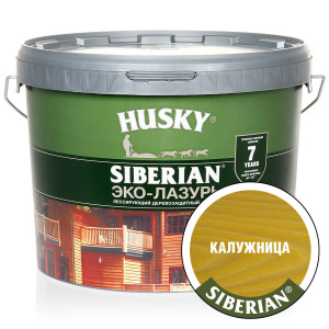 Деревозащитный состав Эко-Лазурь п/матовая калужница Husky Siberian (9л) 25226