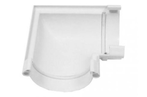 Угол желоба универ.с уплот. 90/130 МUROL белый 12955