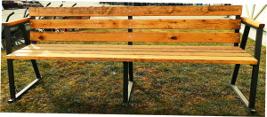 Скамья 1,5м с подлокотником