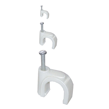 Скоба 10мм плоская пластиковая (100шт)