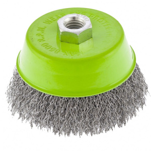 Щетка для УШМ 100мм 14 чашка витая проволока 0,3мм Сибртех 746057