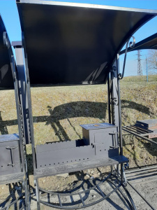 Мангал "К" с крышей и трубой