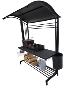 Мангал 46/3+Крыша-Т2 (полочка дерево) 877