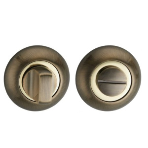 Накладка дверная круглая с заверткой,старая бронза