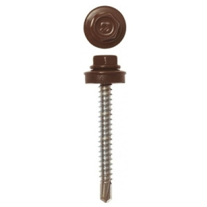 Саморез кров. 4,8х51 RAL8017 т-коричневый (40шт)