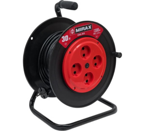 Удлинитель на катушке MIRAX ПВС 2х0,75 30м 1300Вт  55052-30