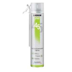 Пена монтажная бытовая ZIGGER PF45 всесезонная (650мл) 01-03-54